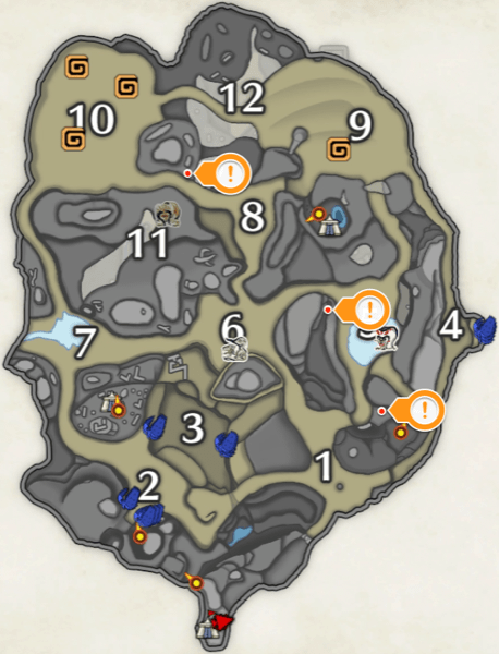 イシモリトカゲの砂原