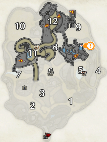 ウロコモリトカゲの砂原