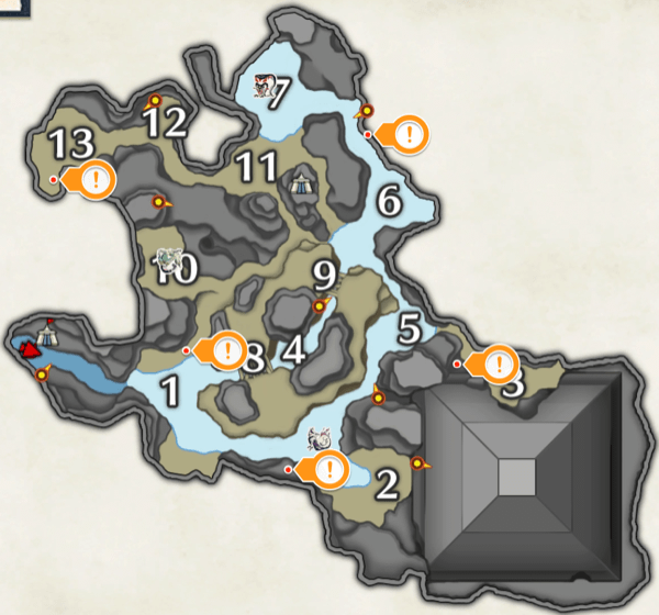 イシモリトカゲの水没林