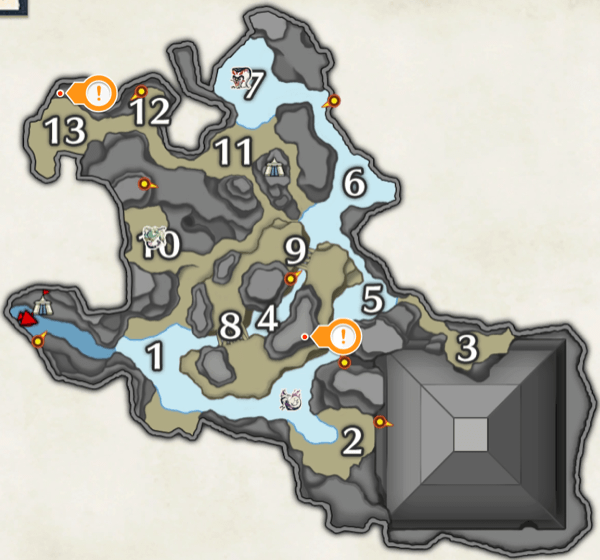 イワオモリトカゲの水没林