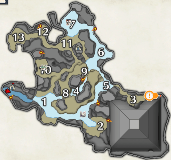 ウロコモリトカゲの水没林