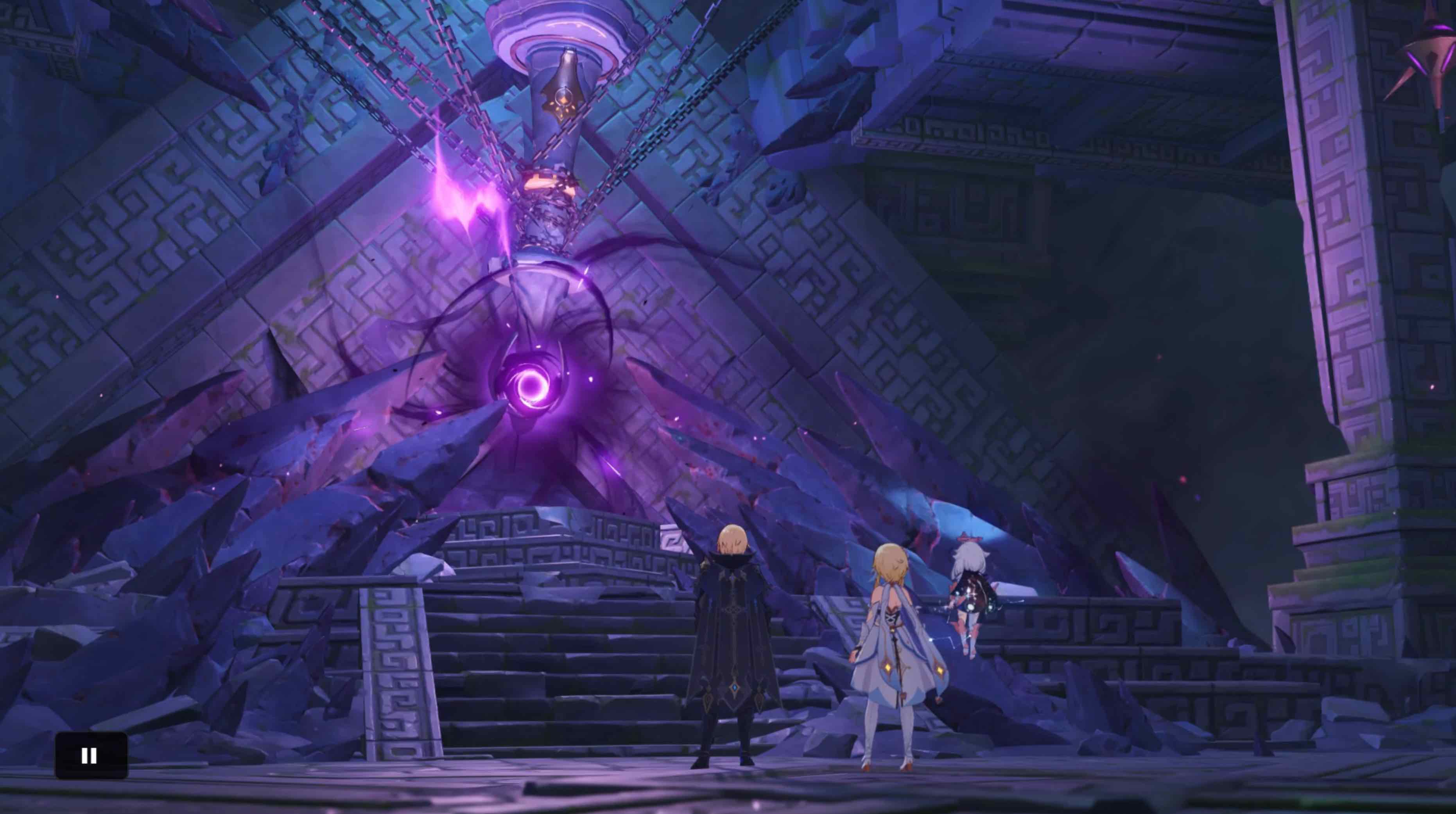 「穢れた逆さ神像」の部屋まで行く