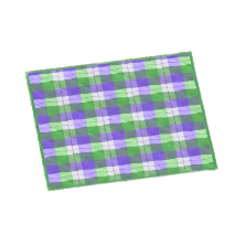 みどりのチェックキルトのラグ画像