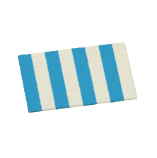 あおボーダーのラグ画像