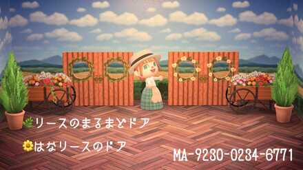 リースのまるまどドア/はなリースのドアの画像