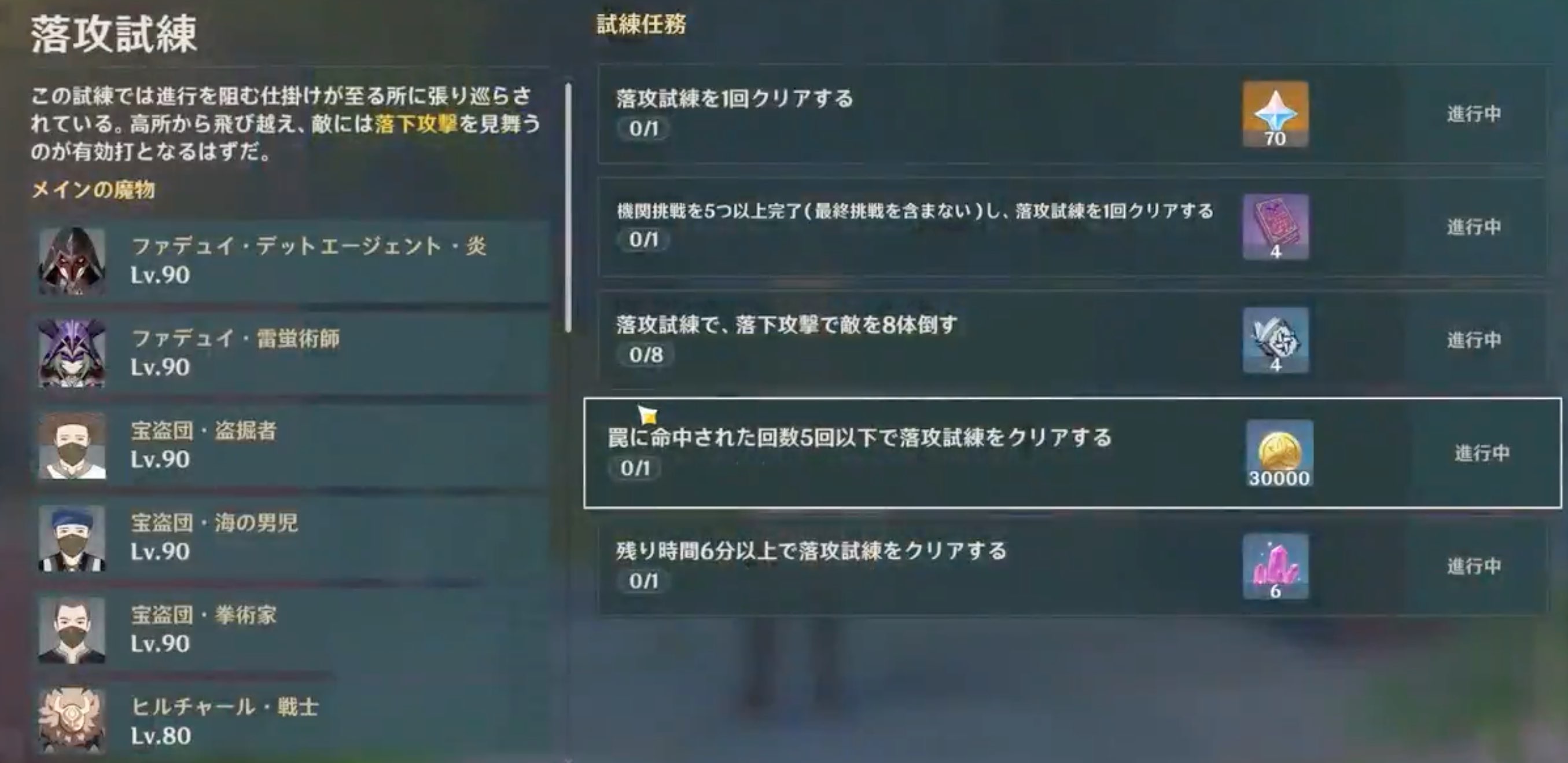 落攻試練