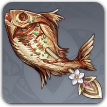 刻晴オリジナル料理の九死一生の焼き魚