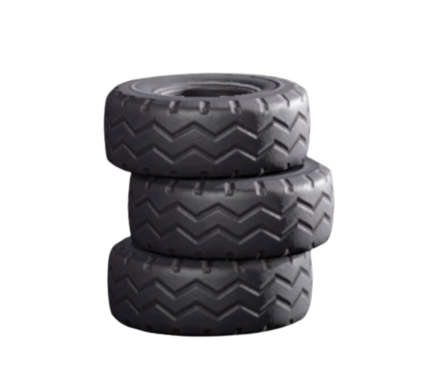 つまれたタイヤ画像