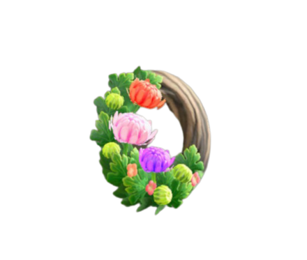 ファンシーなキクのリース画像