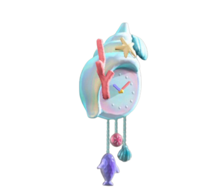 マーメイドなウォールクロック画像