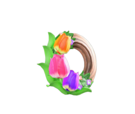 キュートなチューリップのリース画像
