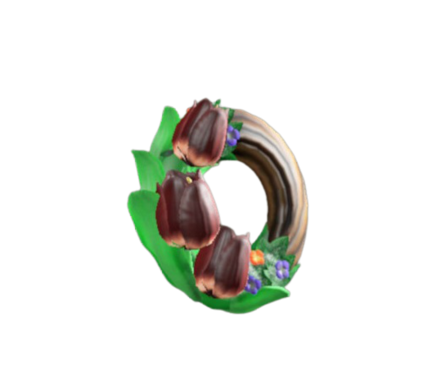 ダークなチューリップのリース画像