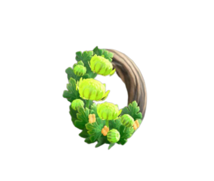 ナチュラルなキクのリース画像