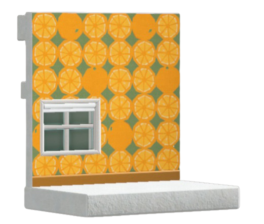 オレンジのかべがみ画像