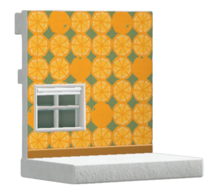 オレンジのかべがみ画像