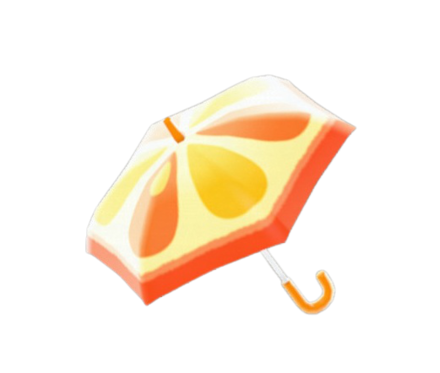 オレンジのかさ画像