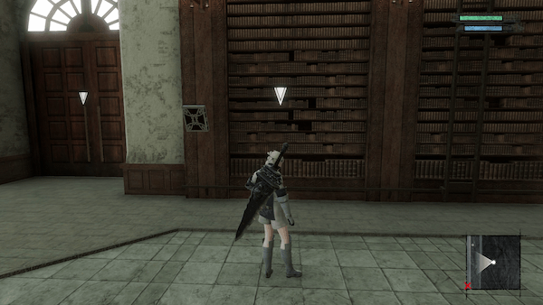 図書館でレシピ発見後材料を渡す