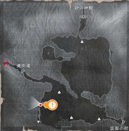 砂漠の影のマップ