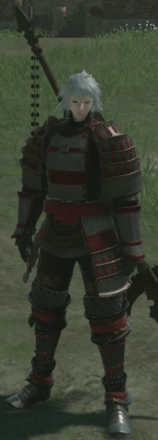 鎧武者前面青年期