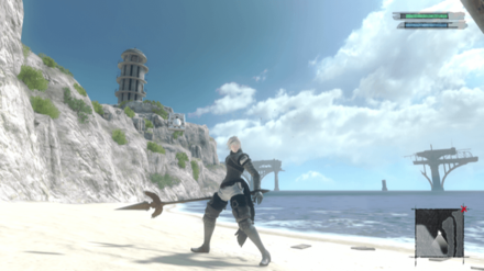 海岸の街海岸側の釣り場