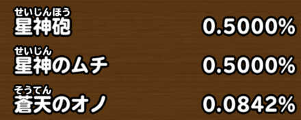 目玉装備排出確率の画像