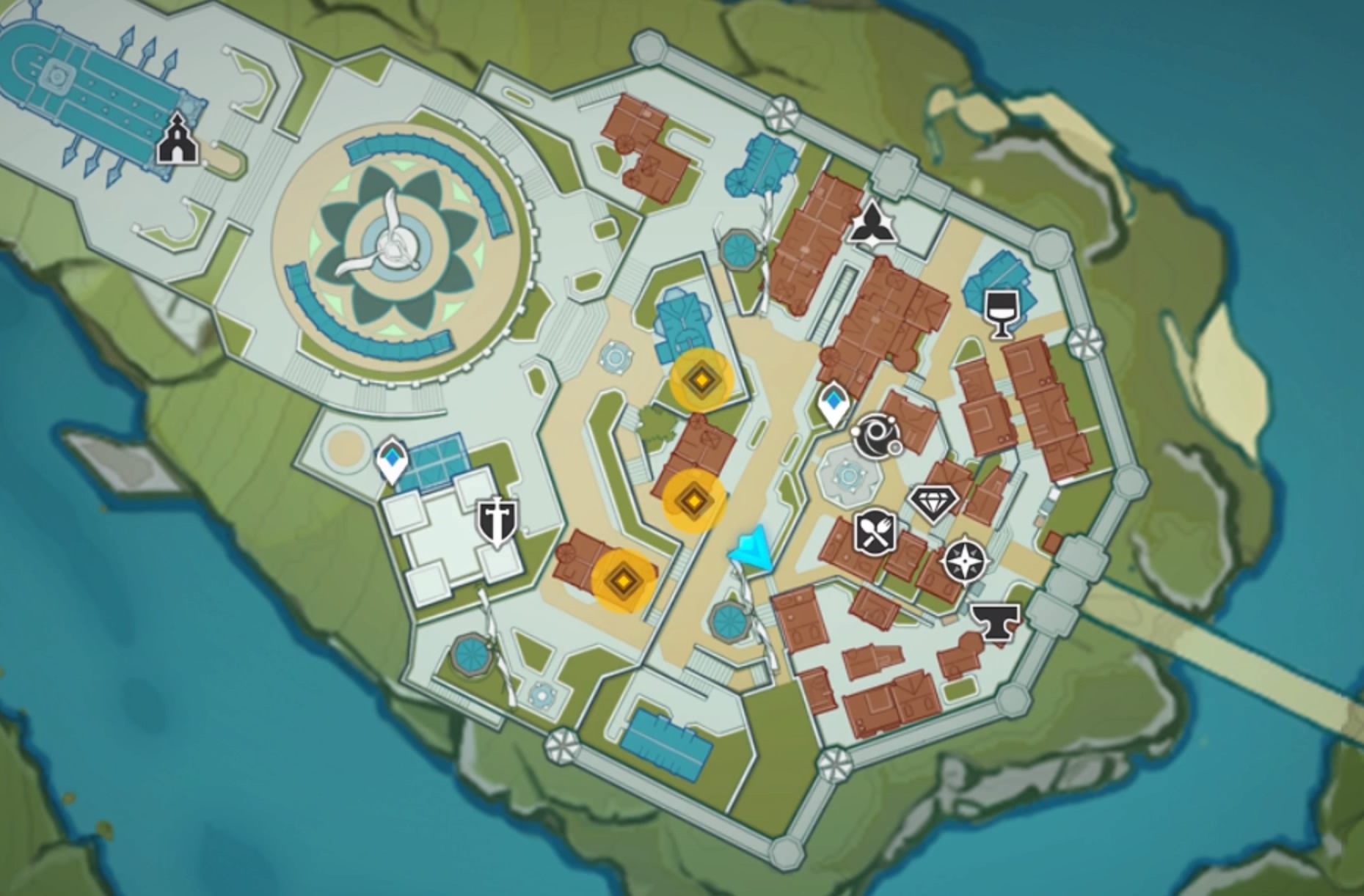 屋根の上を調べる