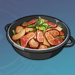 干し肉の炒め鍋の画像