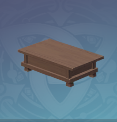 優雅な木目の書道机の画像