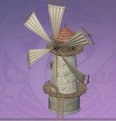 牧歌と風車の画像