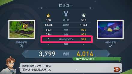 他のポケモンと一緒に撮影をする