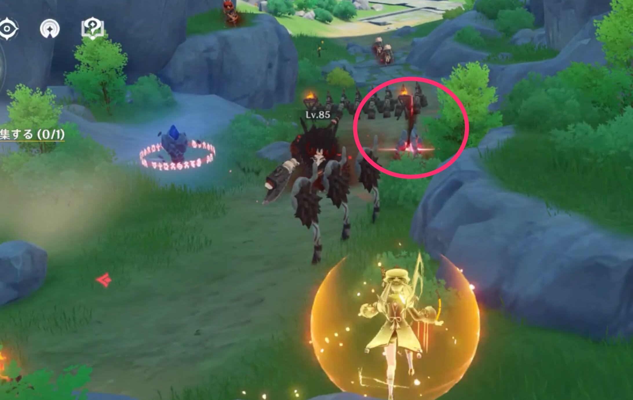 変異の石は地脈の砕実の横にある