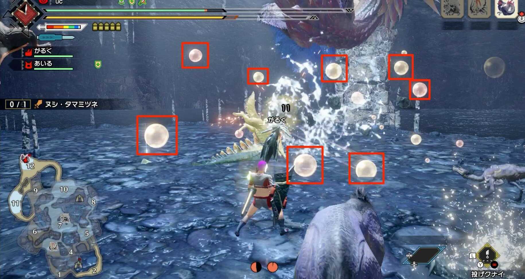 ヌシタマミツネ小さい泡