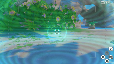 草むらに向かってサーチする