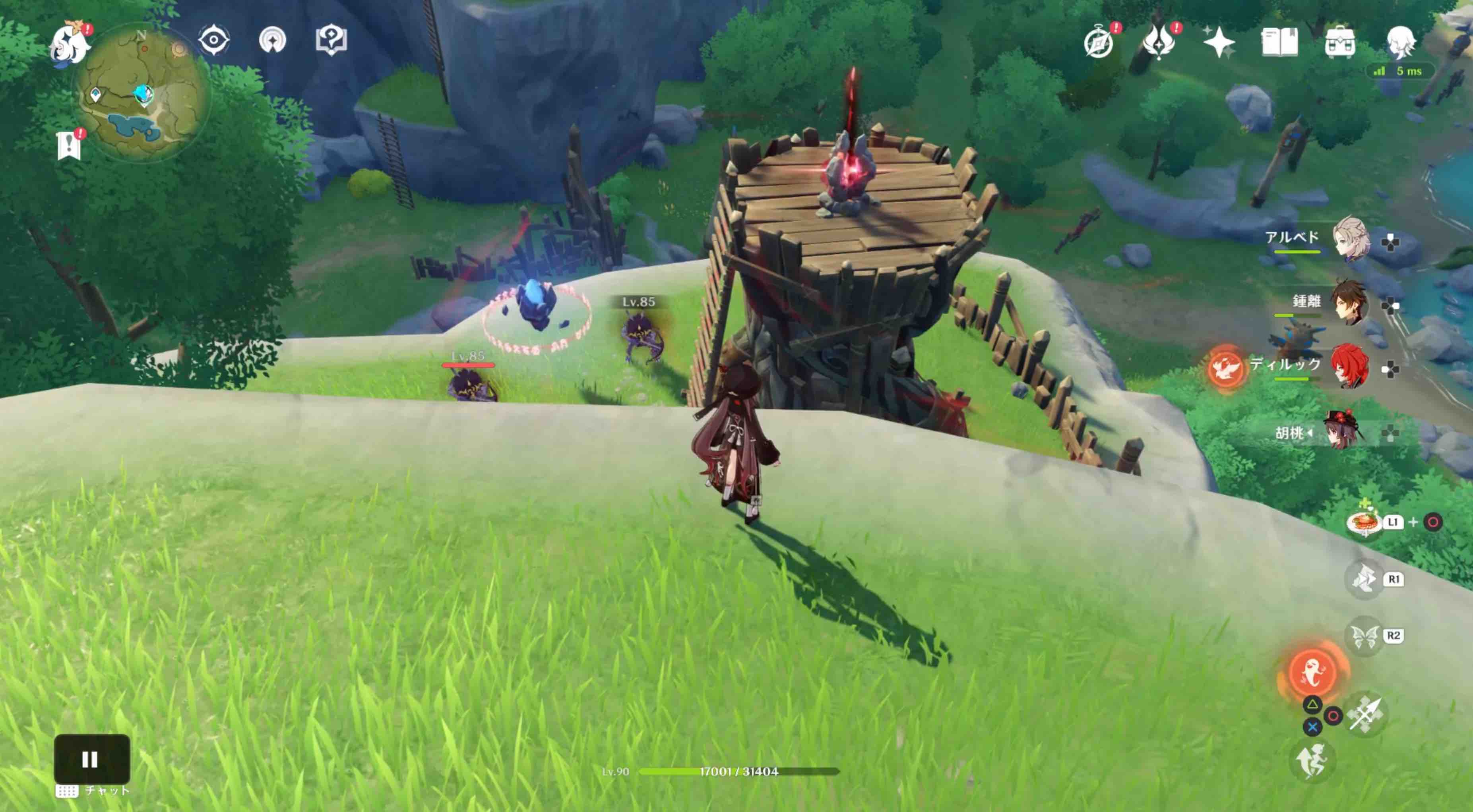 変異の石は見張り台の上