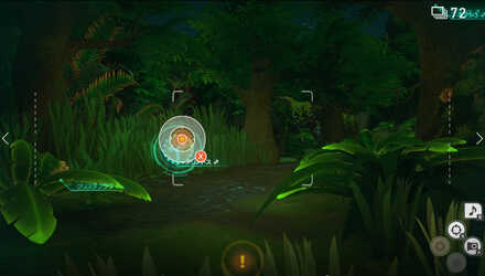 ルート分岐で池の奥に行く