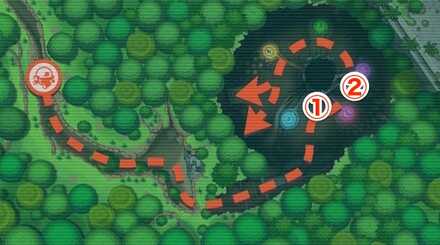 オーベム2匹にふわりんごをぶつける