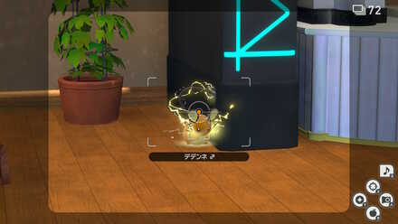 電気を放つデデンネを撮影