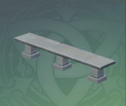 平らな石造ベンチの画像