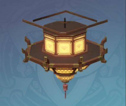 八角形提灯「順風満帆」の画像