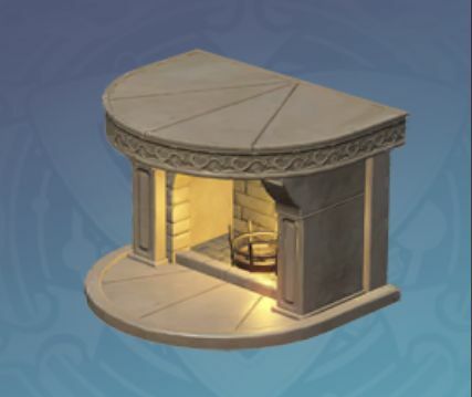 北地の石造暖炉の画像