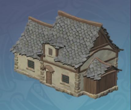 広い屋根裏部屋のある田舎の家屋の画像