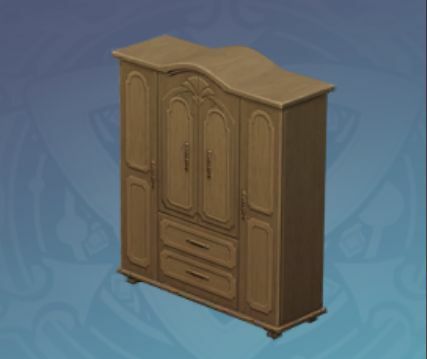 大きな樺の衣装棚の画像