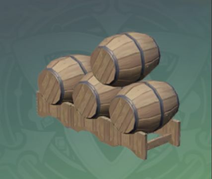 ちゃんと積み上げられた杉の酒樽の画像