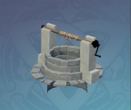 硬石で補強された井戸の画像