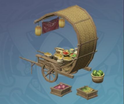 巻き幌付き青果カートの画像