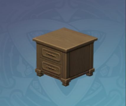 樺のナイトテーブルの画像