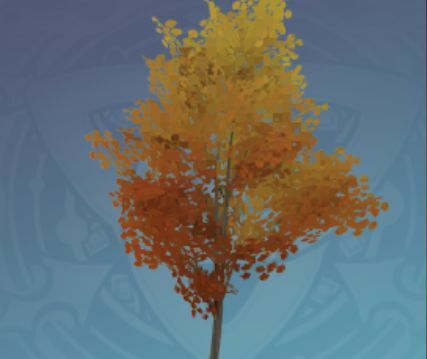 金葉の珍枝の木の画像