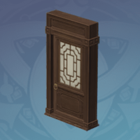 垂香の窓付きドアの画像