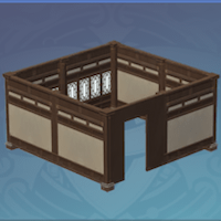 雑壁付き白い内壁の画像