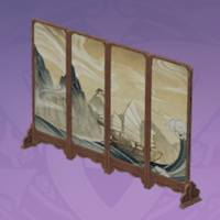 松の屏風-「雲来帆影」の画像